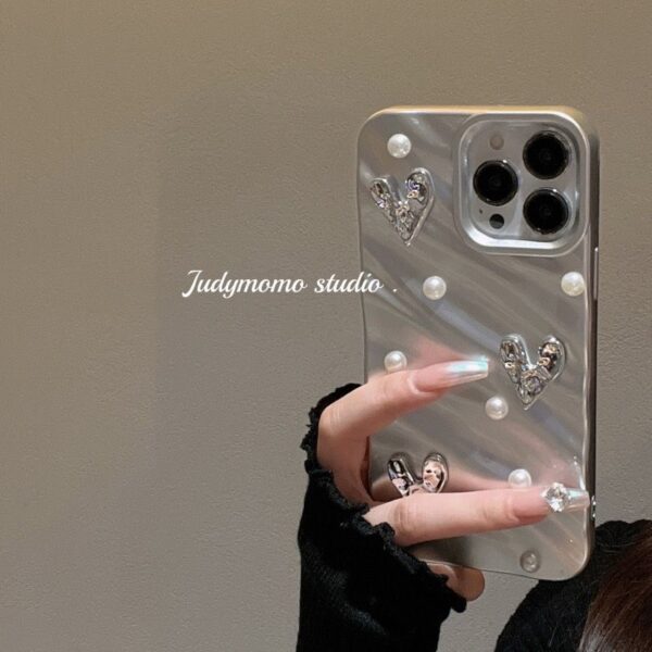 Pearl and Heart Phone Case - Image 3