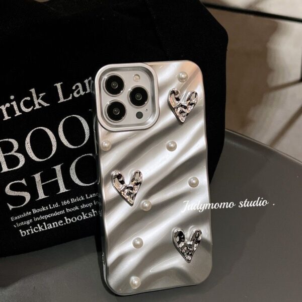 Pearl and Heart Phone Case